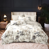 Comforter Set Floral Reversible White blossoms DF Twin Queen King 2pcs 3pcs