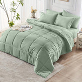 Comforter Set solid Sage Green Twin Queen King 2pcs 3pcs