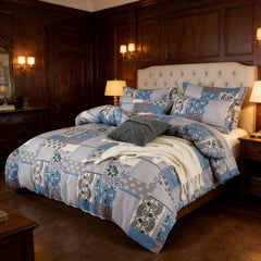 Comforter Set Geometric Patchwork LSTY 2pcs 3pcs