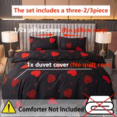 Duvet Covers & Inserts-ZHenAiYiSHenHei 2pcs duvet cover set