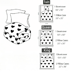 Duvet Covers & Inserts-HeiBaiZhiLian 2pcs duvet cover set