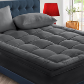 Mattress Topper & Protector-Gray 450gsm Filled Cotton Mattress