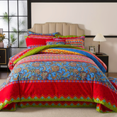 Duvet Covers & Inserts-Boho Red 2pcs duvet cover set