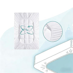 Mattress Topper & Protector-Solid-color embossed mattress bedspread white