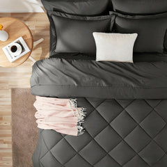 Comforter Set solid Beige 5pcs 7pcs