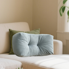 Pillows & Pillowcases-Blue-orange-beige-grey-green lumbar pillow 1PC