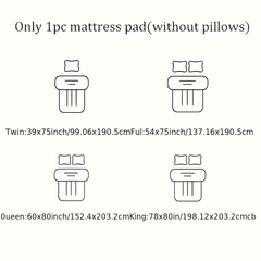 Mattress Topper & Protector-Bamboo Fiber-Thick Style Topper Pad for Mattress Green