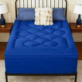 Mattress Topper & Protector-Navy Blue HUAJIE Topper Pad for Mattress