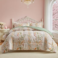 Comforter Set Floral Reversible Flowers and green HFJ 2pcs 3pcs
