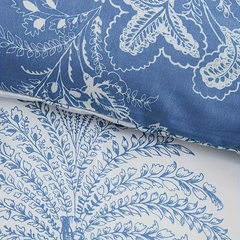 Comforter Set Floral Reversible Blue Plants DF 2pcs 3pcs