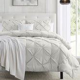 Comforter Set Pintuck White Twin Queen King 2pcs 3pcs
