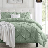 Comforter Set Pintuck Sage green Twin Queen King 2pcs 3pcs