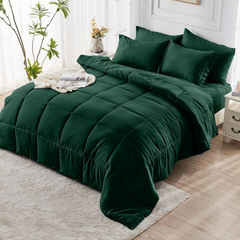 Comforter Set solid Olive Green 2pcs 3pcs