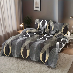Duvet Cover Geometric Grey ML 2pcs 3pcs