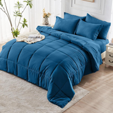 Comforter Set solid Lake Blue 2pcs 3pcs