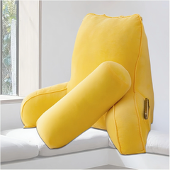 Pillows & Pillowcases-Yellow Sofa Bed Head Reading pillow