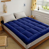 Mattress Topper & Protector-Thin mattress navy blue