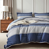 Duvet Cover Geometric Blue and white Striped Blue and White Twin Queen King 2pcs 3pcs