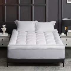 Mattress Topper & Protector-White 450gsm Filled Cotton Mattress