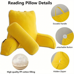 Pillows & Pillowcases-Gray Sofa Bed Head Reading pillow