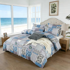 Comforter Set Geometric Patchwork LSTY Twin Queen King 2pcs 3pcs