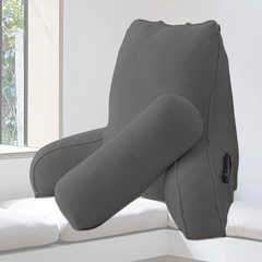 Pillows & Pillowcases-Gray Sofa Bed Head Reading pillow