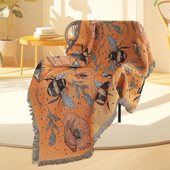 Blanket Floral Bohemian Woven