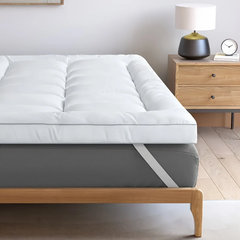 Mattress Topper & Protector-Thin mattress dark grey