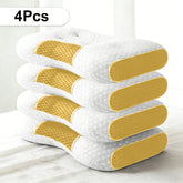 Pillows & Pillowcases-2 pieces YBZ 4D Knitted Cotton Massage Pillow -Yellow