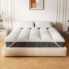 Mattress Topper & Protector-Thin mattress dark grey