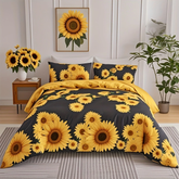 Comforter Set Floral Reversible Golden Sun Flower XBL Twin Queen King 2pcs 3pcs