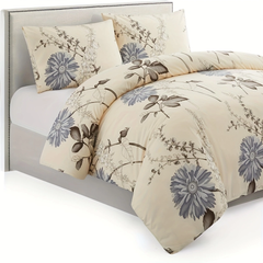 Duvet Cover Floral Blue HYJ 2pcs 3pcs