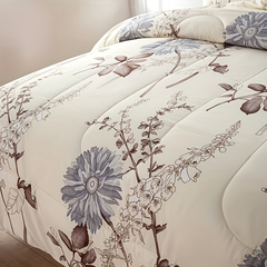 Comforter Set Floral Khaki HYJ 2pcs 3pcs