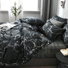 Duvet Covers & Inserts-Marble Black 2pcs duvet cover set