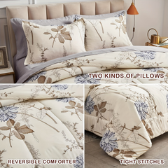 Duvet Cover Floral Blue HYJ 2pcs 3pcs