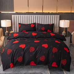 Duvet Covers & Inserts-ZHenAiYiSHenHei 2pcs duvet cover set