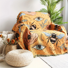 Blanket Floral Bohemian Woven