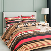 Comforter Set Floral Bohemian Horizontal Stripes LS Twin Queen King 2pcs 3pcs