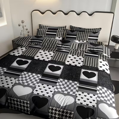 Duvet Covers & Inserts-HeiBaiZhiLian 2pcs duvet cover set