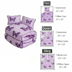 Duvet Covers & Inserts-DaFengDieWu 2pcs duvet cover set
