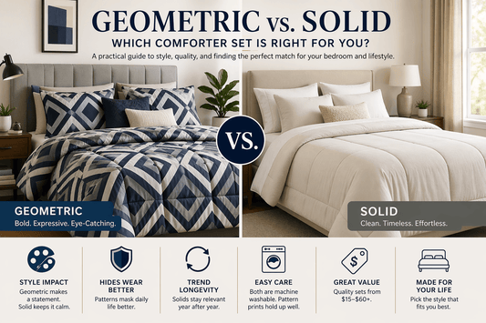 Quality Modern Geometric vs. Solid Comforter Sets: Which Fits You Best?