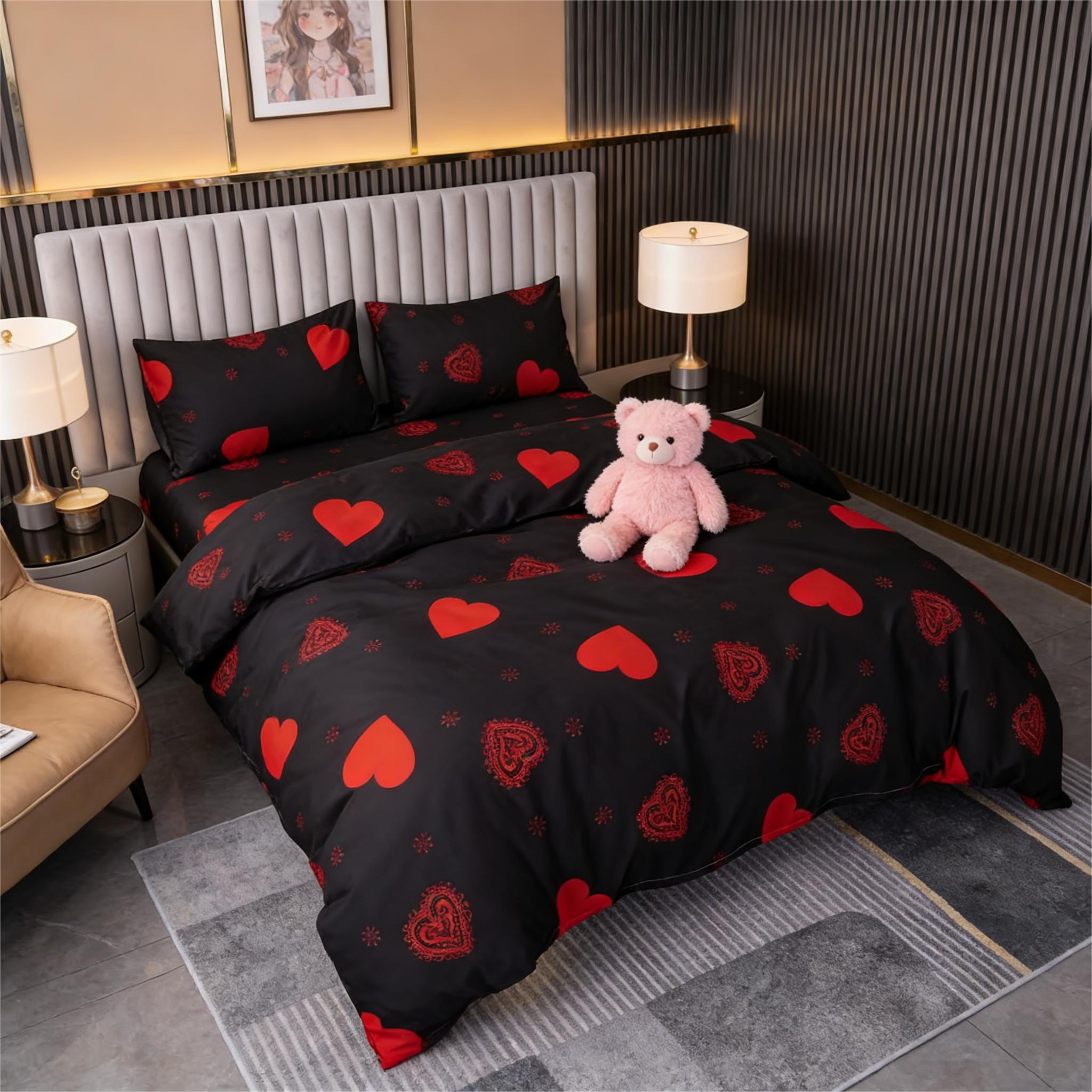 Duvet Covers & Inserts-ZHenAiYiSHenHei 2pcs duvet cover set