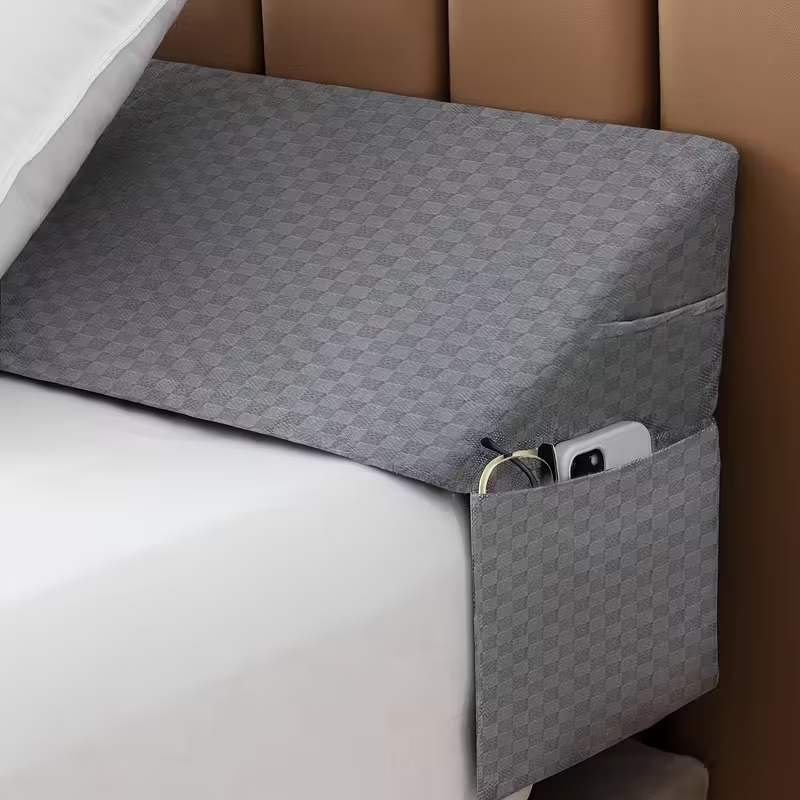 Pillows & Pillowcases-Gray air layer wedge pillow air layer fabric Two pockets