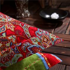 Duvet Covers & Inserts-Boho Red 2pcs duvet cover set