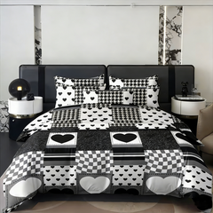 Duvet Covers & Inserts-HeiBaiZhiLian 2pcs duvet cover set