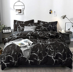 Duvet Covers & Inserts-Marble Black 2pcs duvet cover set