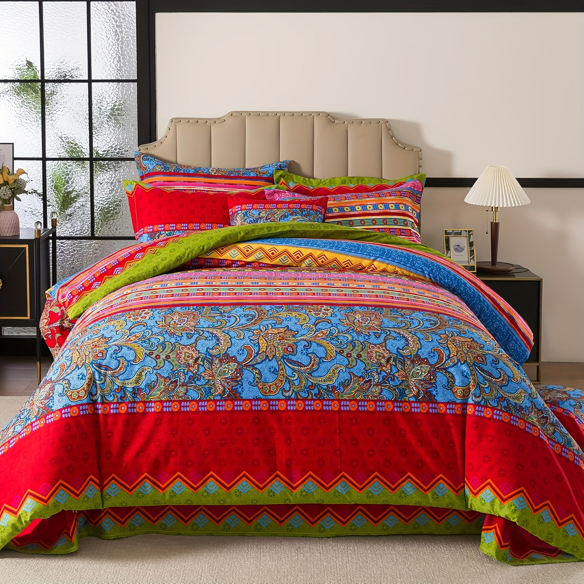 Comforter Set Floral Bohemian style WCF 2pcs 3pcs