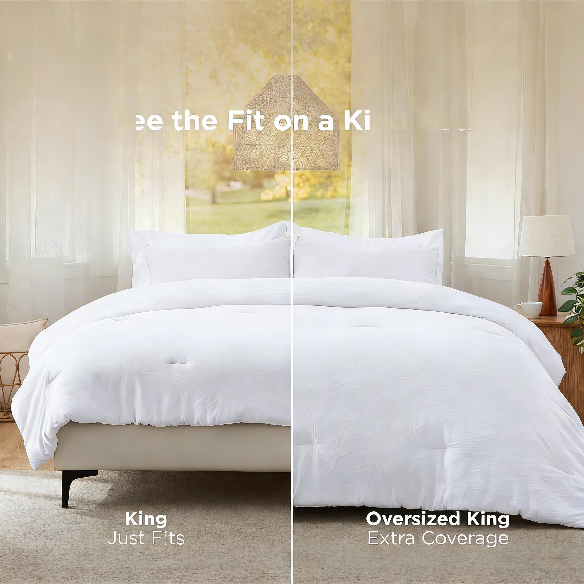 Comforter Set Reversible Dark and Light Gray Twin Queen King 2pcs 3pcs