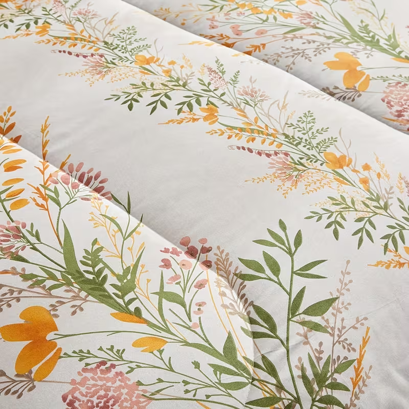 Comforter Set Floral Reversible Flowers and green HFJ 2pcs 3pcs