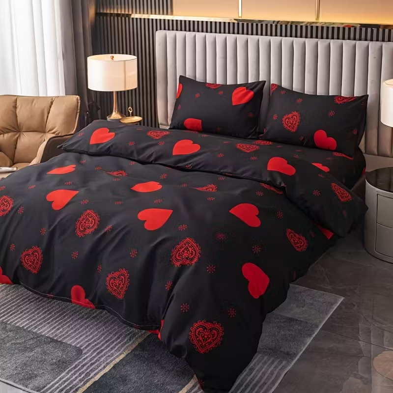 Duvet Covers & Inserts-ZHenAiYiSHenHei 2pcs duvet cover set